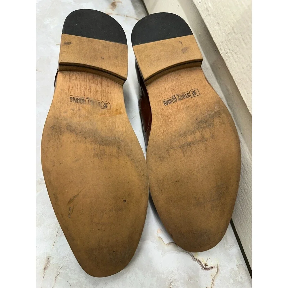 Stacy Adams Dickinson Cap Toe Oxford US 10.5‎ M Brown Lace-Up Dress Shoes
